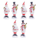 Melrose Glittered Sweater Santa and Snowman (Set of 6)