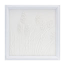 Melrose Stone Plume Wall Plaque 18.25"SQ, Modern
