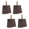Melrose Bronze Metal Bell Ornament with Jute Rope Hanger (Set of 4)