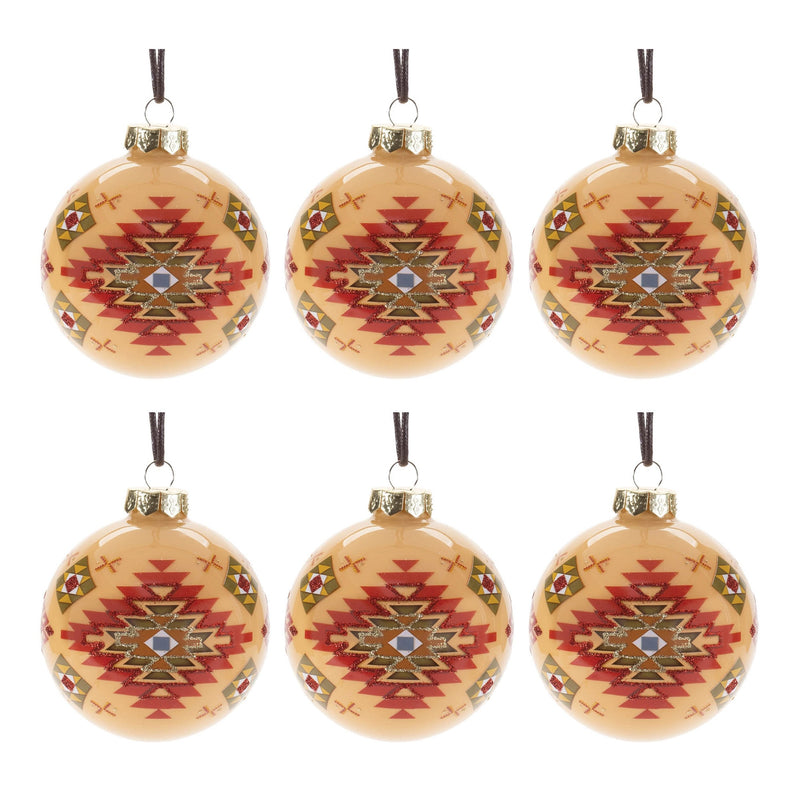 Melrose Western Glass Ball Ornament (Set of 6)