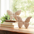 Melrose Carved Butterfly Shelf Sitter (Set of 4) Beige Decor Home Accent