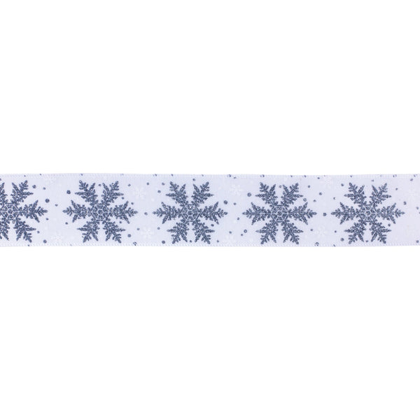 Melrose Glittered Snowflake Ribbon (Set of 2)