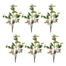 Melrose Peach Fruit Foliage Branch (Set of 6)