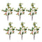 Melrose Peach Fruit Foliage Branch (Set of 6)