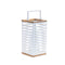Melrose Metal Box Lantern w/ Natural Wood Accents (Set of 2) Glam & Luxury