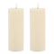 Melrose FIA Wick Ivory Pillar Candle (Set of 2)