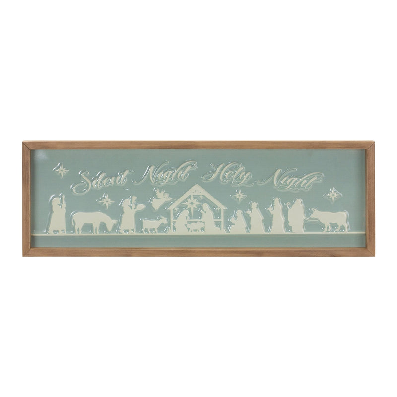 Melrose Framed Silent Night Sign 20"L