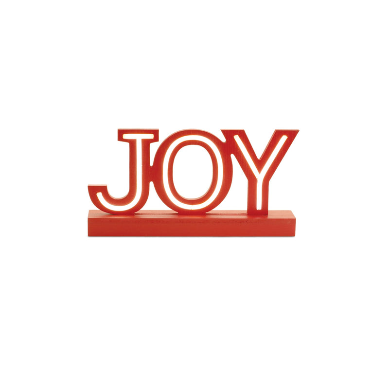 Melrose LED Joy and Merry Tabletop Sign (Set of 2)