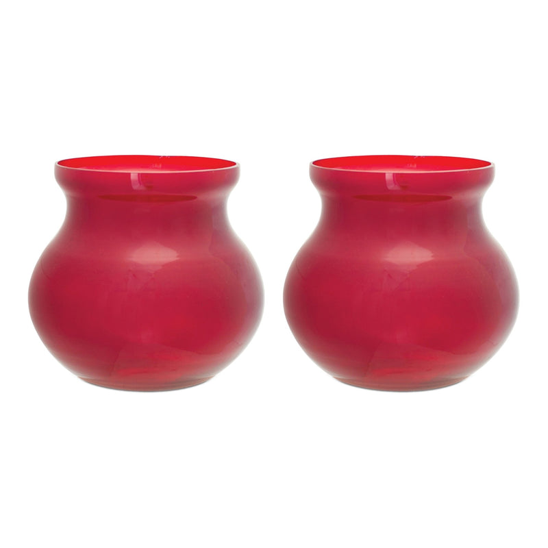 Melrose Red Glass Vase (Set of 2)