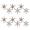 Melrose Jeweled Tinsel Snowflake Ornament (Set of 12)