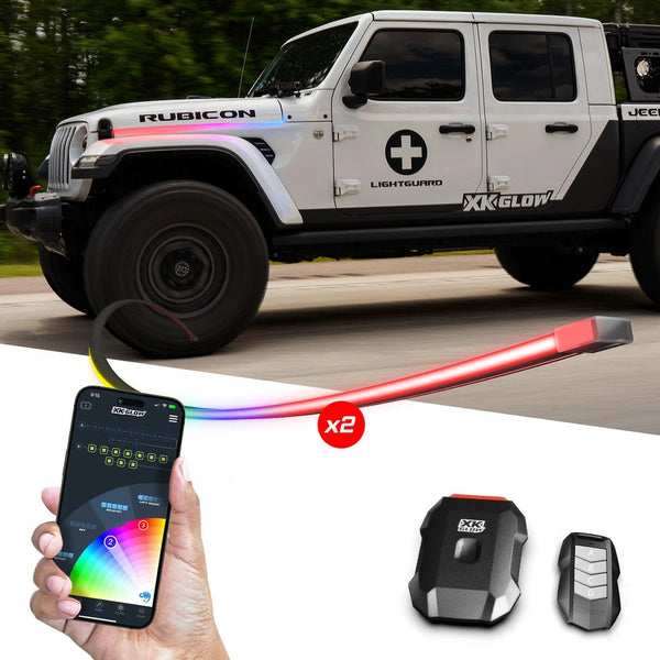 XKGlow 36" XKmax Atomix Body Panel RGB Color Chasing LED Light St - MX-BG-JP-STA