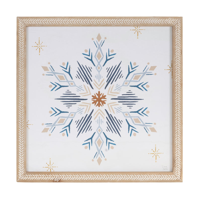 Melrose Framed Holiday Snowflake Print (Set of 2)