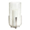 Melrose Bubbled Glass Vase Candle Hurricane with Metal Stand