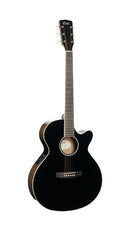 Cort Exotic Series SFX Ash Acoustic Electric Guitar Black Finish