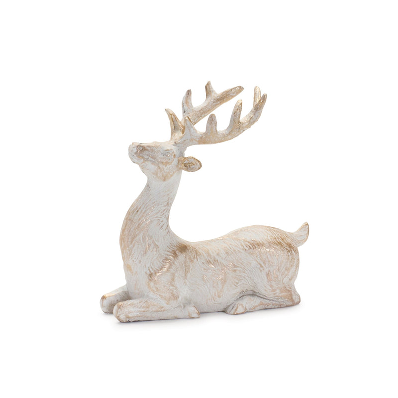 Melrose Brushed Gold Holiday Deer Figurine (Set of 6)