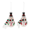 Melrose Frosted Glass Snowman Ornament (Set of 6)