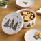 Melrose Ceramic Pine Tree Canister with Lid 7.75"D