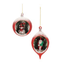Melrose Mercury Glass Ornament with Pine Trees (Set of 6)