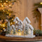 Melrose LED Flocked Holiday Village Display 12.5"L