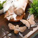 Melrose Floral Etched Insect Shelf Sitter (Set of 4)