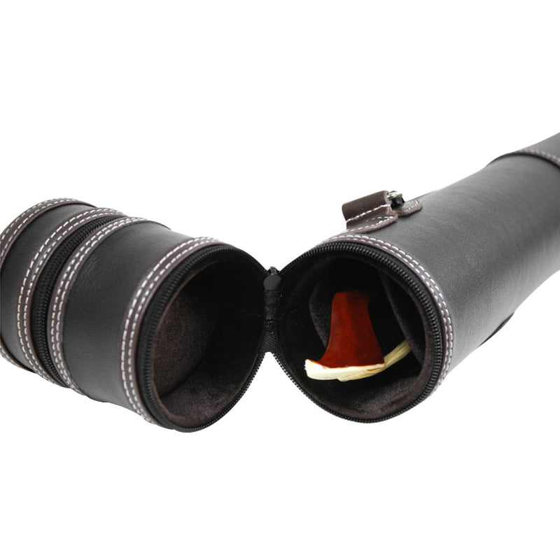 Pedi Premium Faux Leather Bass Bow Tube – Black