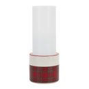 Melrose Winter Plaid Ceramic Candle Holder (Set of 2)