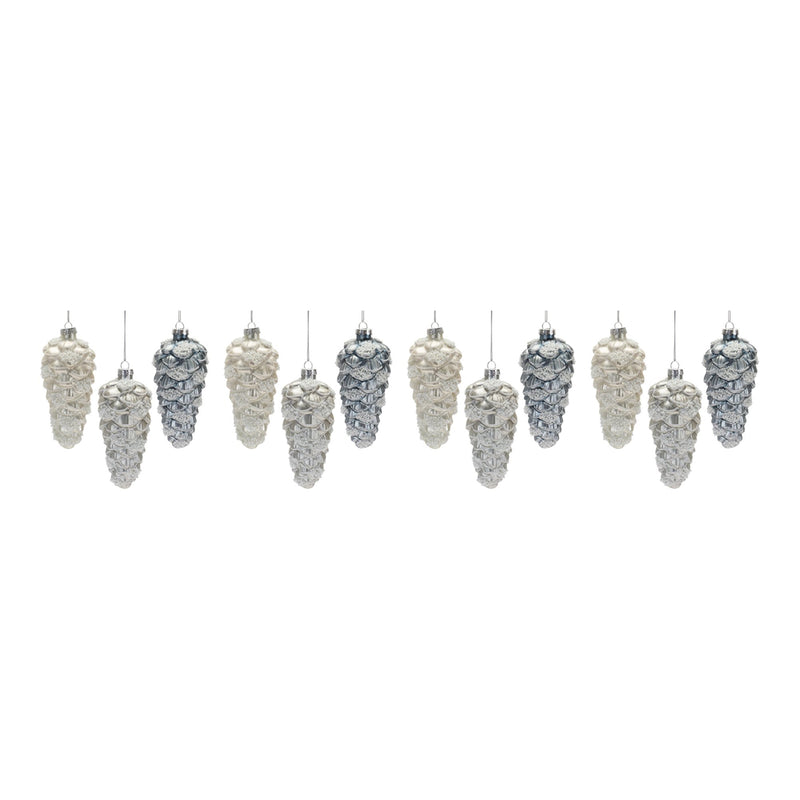 Beaded Glass Pinecone Ornament (Set of 12)