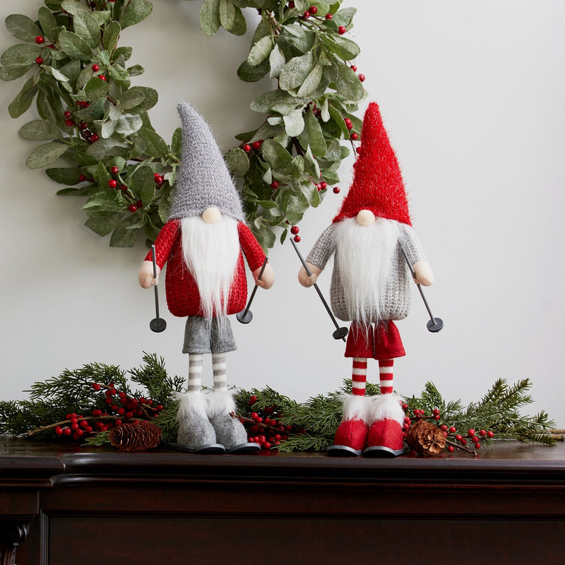 Melrose Plush Standing Gnome Skier (Set of 6)