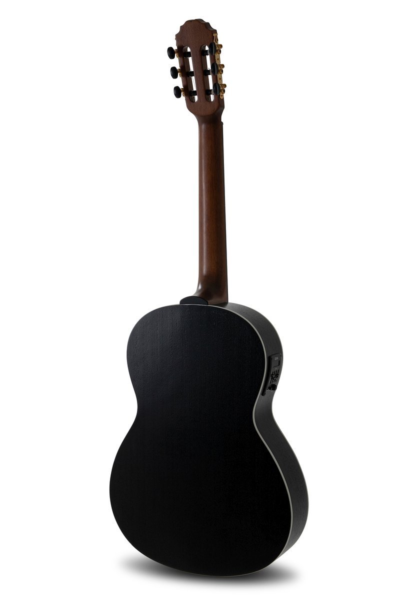 Caballero 4/4 Classical Guitar Black with Pickup and EQ – Solid Spruce Top