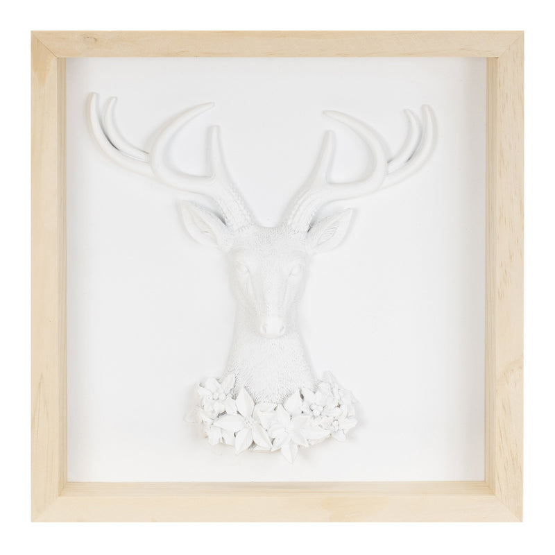 Melrose Framed Holiday Deer and Tree Artwork (Set of 2)
