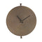 Melrose 16” Bronze Metal Stand Wall Clock, Bronze, Industrial, Battery Operated
