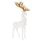 Melrose Modern Holiday Deer with Gold Antler Accent (Set of 2)
