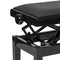 Stagg Hydraulic Piano Bench Black High Gloss w/ Velvet Top - New Open Box