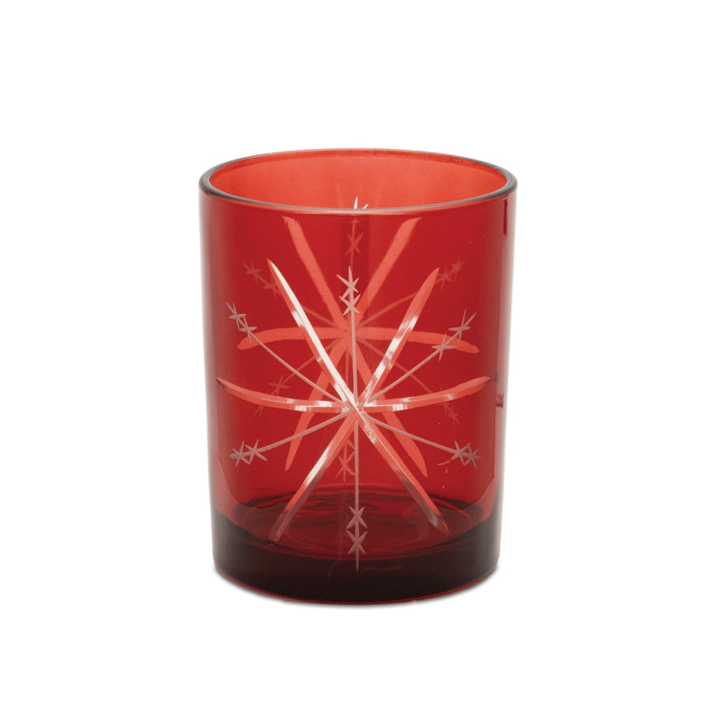 Melrose Glass Snowflake Votive Holder (Set of 2)