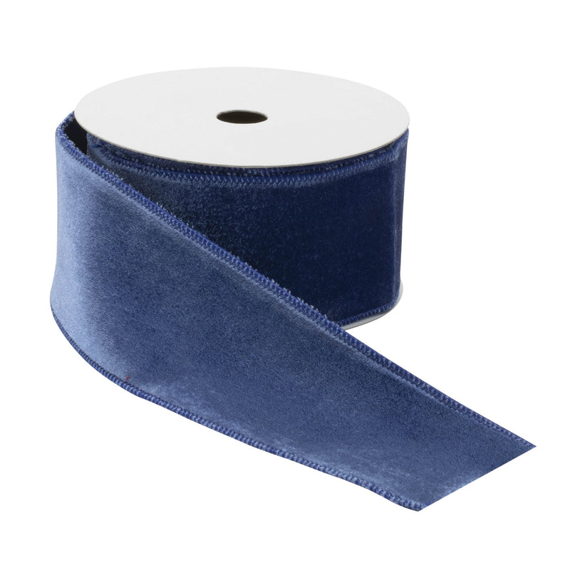 Melrose Blue Wired Ribbon 2.5" x 10 Yds.