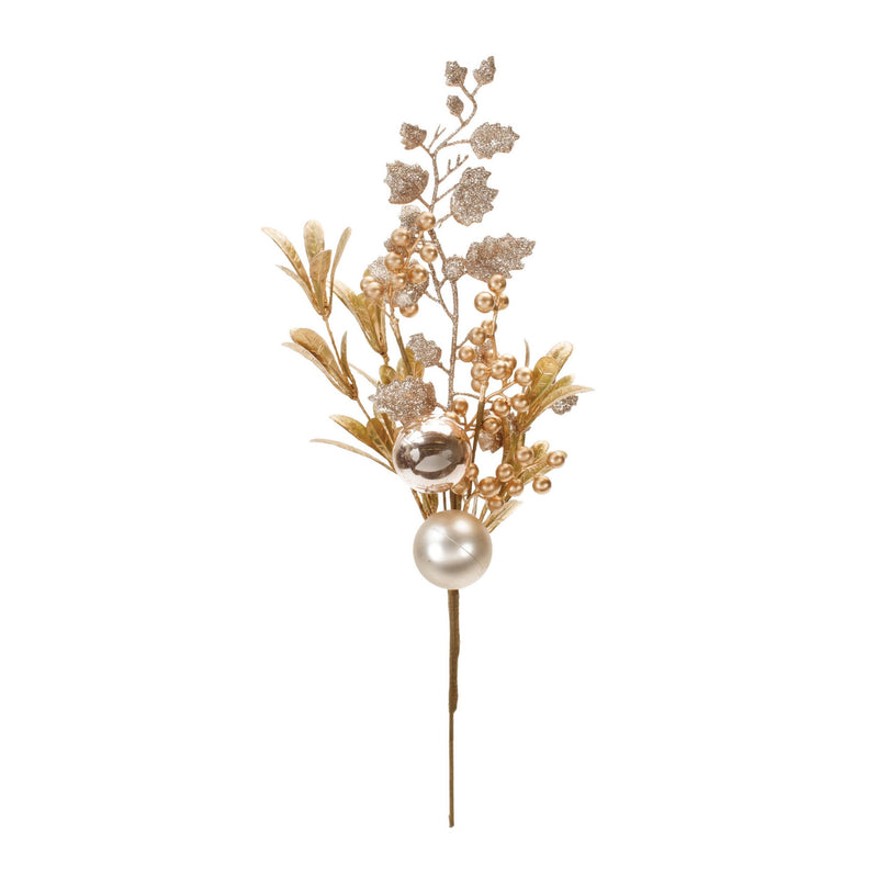 Melrose Glittered Berry and Ornament Spray – Set of 4