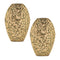 Melrose Distressed Flat Metal Vase (Set of 2)