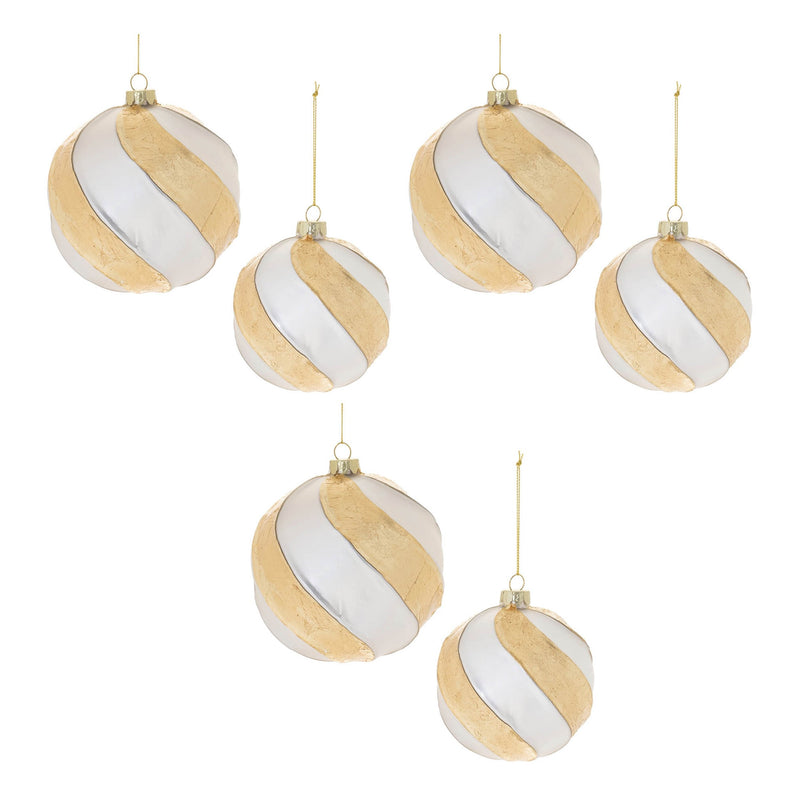 Melrose Distressed Glass Ball Ornament (Set of 6)