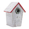Melrose Flocked Wood Birdhouse with Wreath Accent (Set of 4)