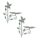 Melrose Iron Hummingbird Leaf Bird Feeder Garden Stake (Set of 2)