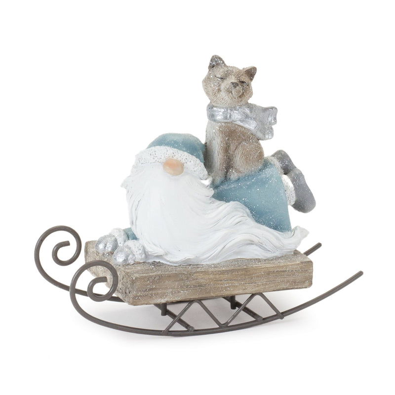 Melrose Gnome on Sled Figurine (Set of 2)