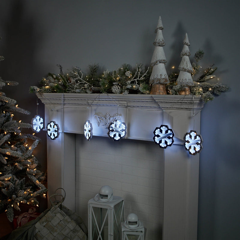 Melrose Snowflake Ekkolight Garland 68"L
