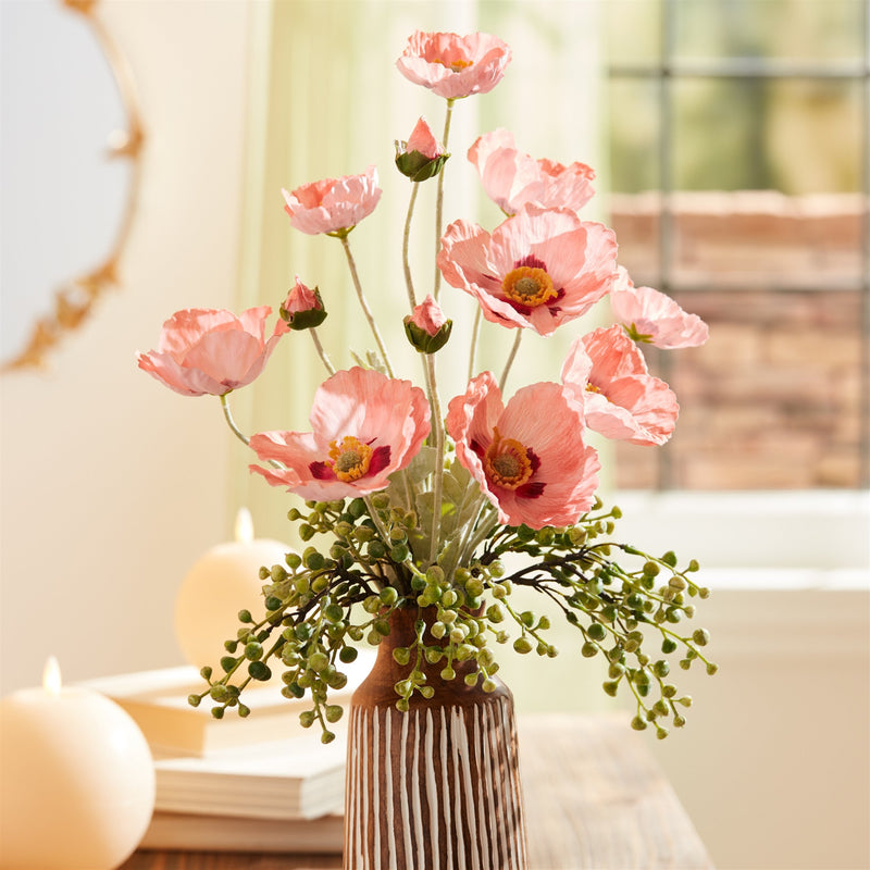 Melrose Poppy Floral Spray (Set of 6)