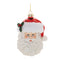 Melrose Glass Santa Head Ornament (Set of 12)
