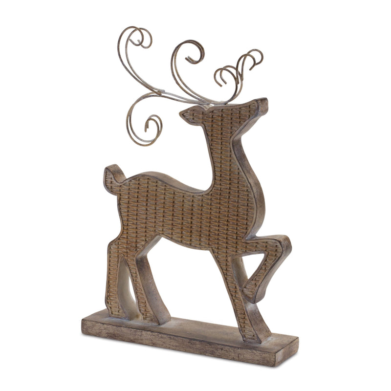 Melrose Wicker Design Deer Silhouette Decor (Set of 2)