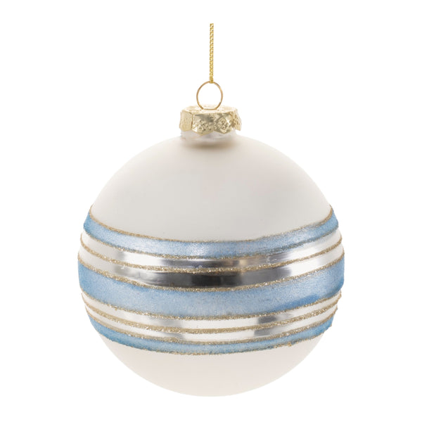 Melrose Striped Glass Ball Ornament (Set of 6)