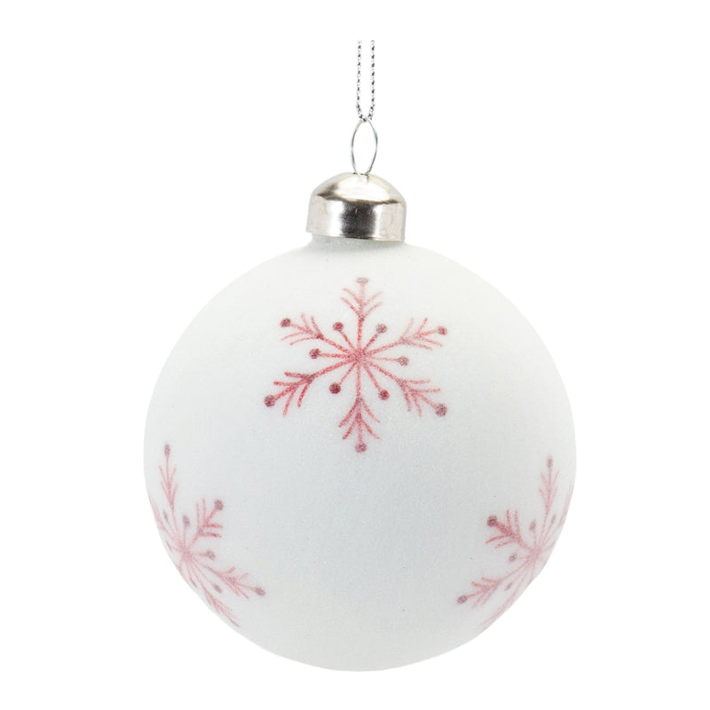 Melrose Frosted Snowflake and Tree Ball Ornament (Set of 12)