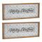 Melrose Ornate Metal Merry Christmas Sign (Set of 2)