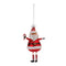Melrose Glittered Glass Santa Ornament with Dangle Legs (Set of 6)