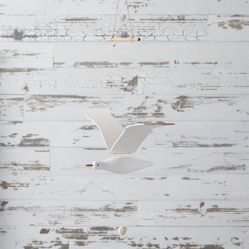 Melrose Hanging Wood Sea Bird Decor 37"H